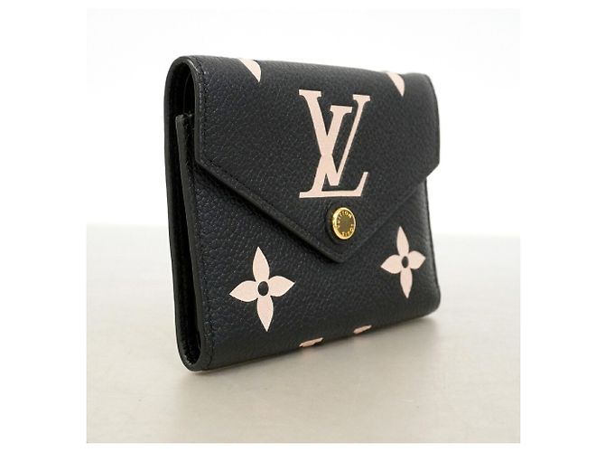 Cartera Louis Vuitton Tri-fold Negro Beige - vista 2