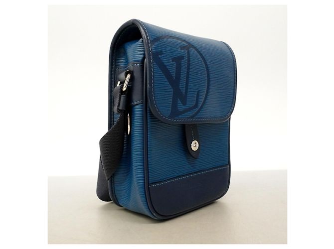 Bolsa de Ombro Louis Vuitton Epi Downtown BB Azul marinho - vista 2