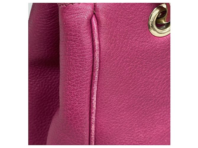 Sac à main Gucci Bamboo en cuir violet - vue 7