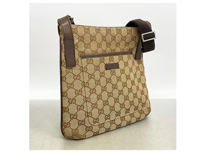 Borsa a Tracolla Gucci GG Canvas Marrone - vista 2