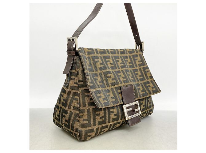 Borsa a secchiello Fendi Zucca Mamma Marrone - vista 2