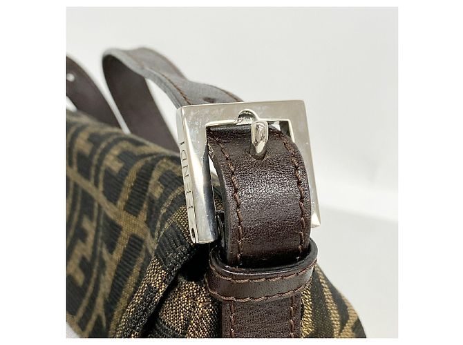 Borsa a secchiello Fendi Zucca Mamma Marrone - vista 7