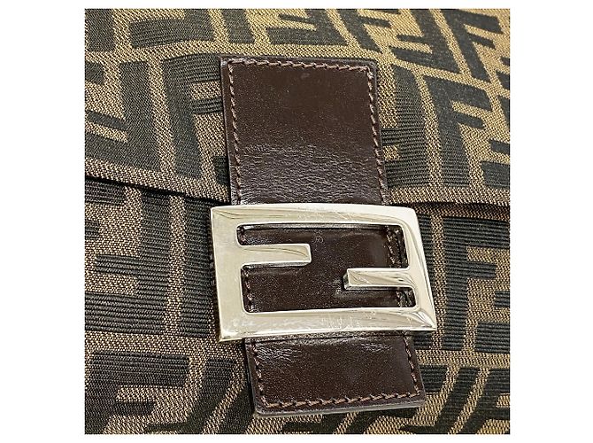 Borsa a secchiello Fendi Zucca Mamma Marrone - vista 9