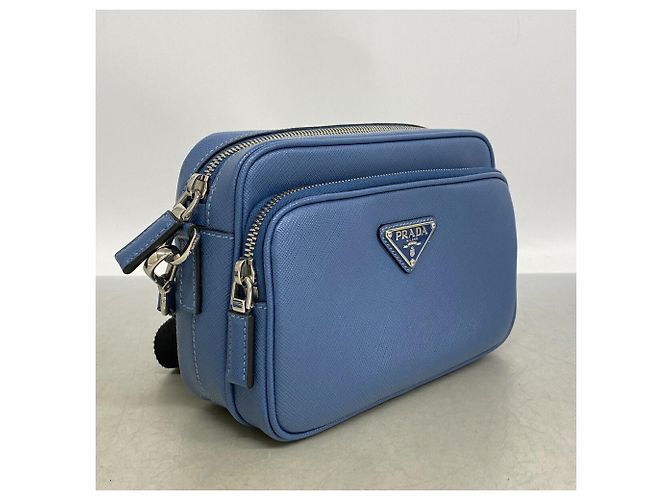 Prada Blue Leather Shoulder Bag - view 2