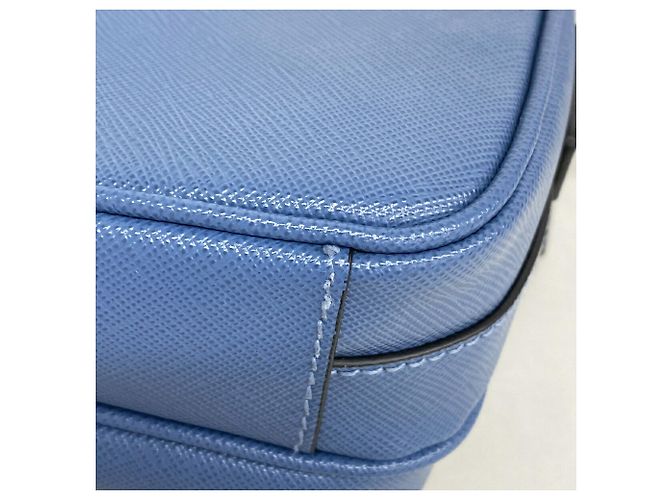 Prada Blue Leather Shoulder Bag - view 6