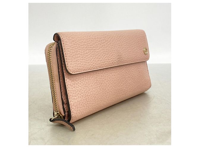 Cartera larga de piel rosa Gucci - vista 2