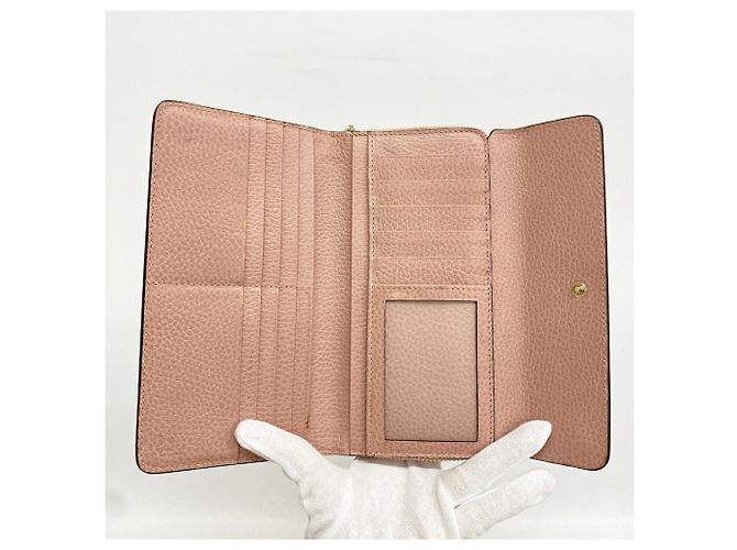 Cartera larga de piel rosa Gucci - vista 3