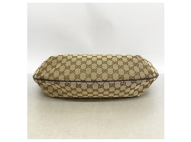 Bolsa de Ombro Gucci GG Canvas Marrom Bege - vista 3