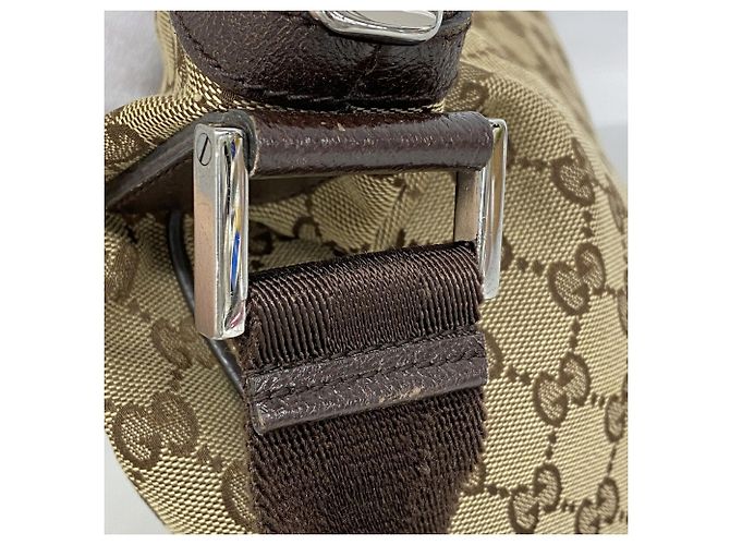 Bolsa de Ombro Gucci GG Canvas Marrom Bege - vista 8