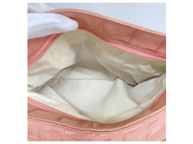 Borsa Chanel New Travel in nylon Rosa - vista 11