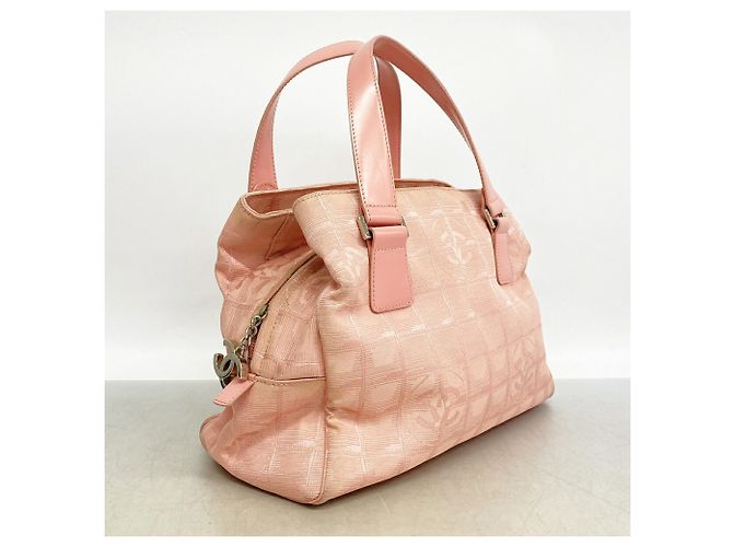 Borsa Chanel New Travel in nylon Rosa - vista 2