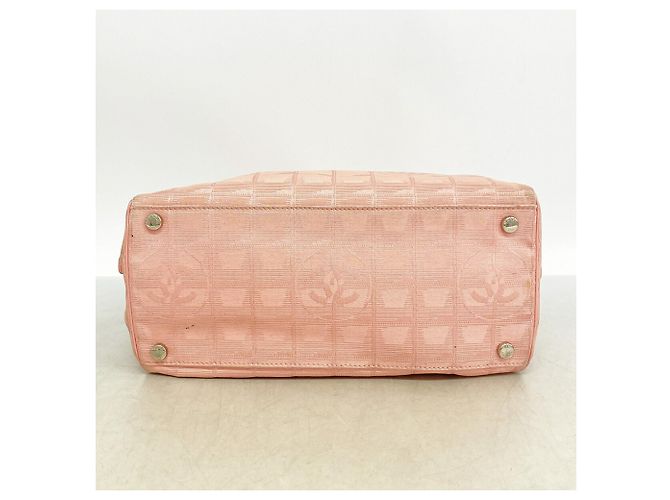 Borsa Chanel New Travel in nylon Rosa - vista 3