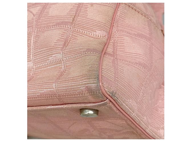 Borsa Chanel New Travel in nylon Rosa - vista 6