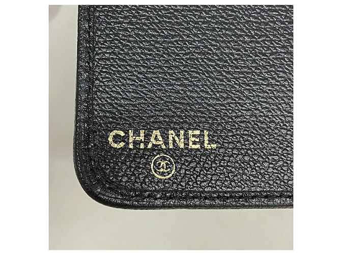 Capa de caderno em couro preto Chanel - vista 4