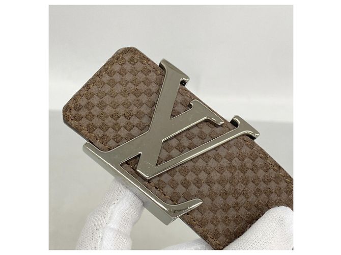 Ceinture Louis Vuitton Micro Damier Marron Noir - vue 8