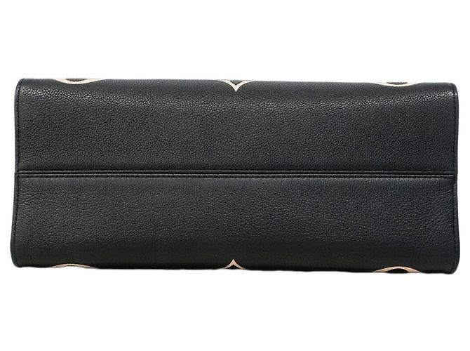 Borsa Tote Louis Vuitton Monogram Empreinte Bicolor OnTheGo MM Nero Beige - vista 3