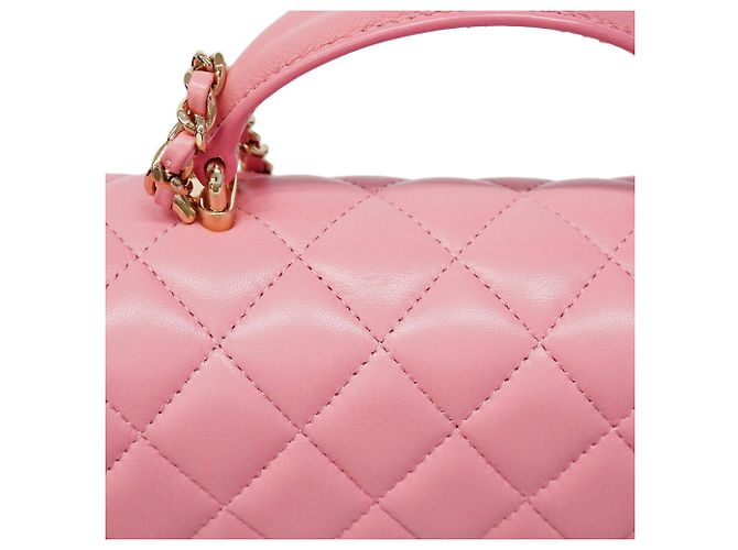 Chanel Matelassé Schultertasche mit Kette Pink - Ansicht 12
