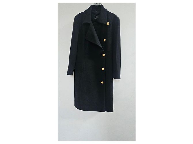 Abrigo de lana Gucci con botones dorados Negro - vista 2