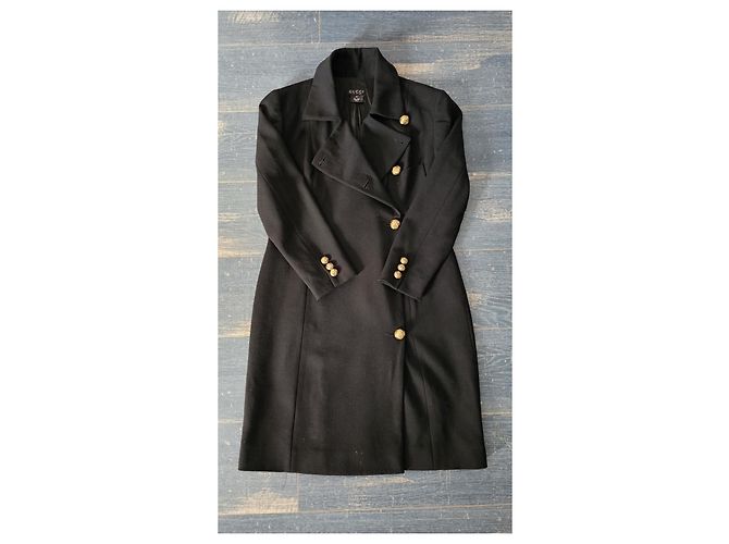 Abrigo de lana Gucci con botones dorados Negro - vista 4
