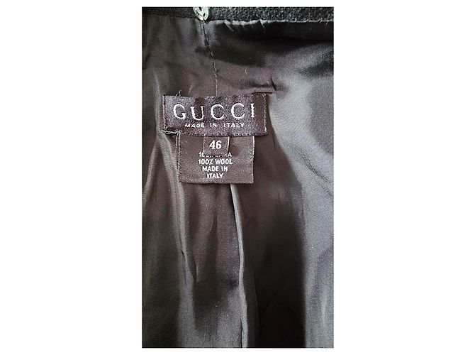 Abrigo de lana Gucci con botones dorados Negro - vista 5