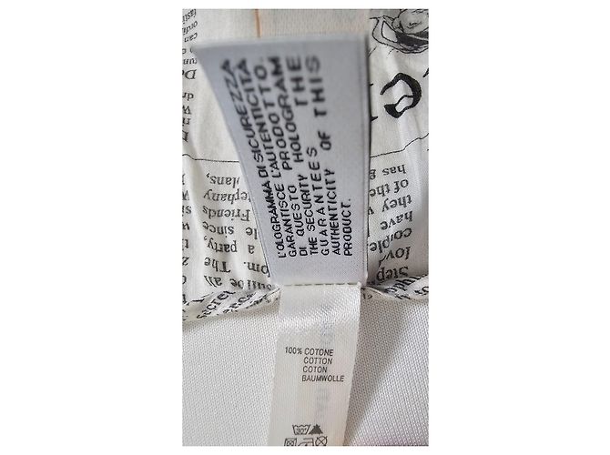 John Galliano Kleid mit Zeitungsmuster Schwarz Weiß - Ansicht 9