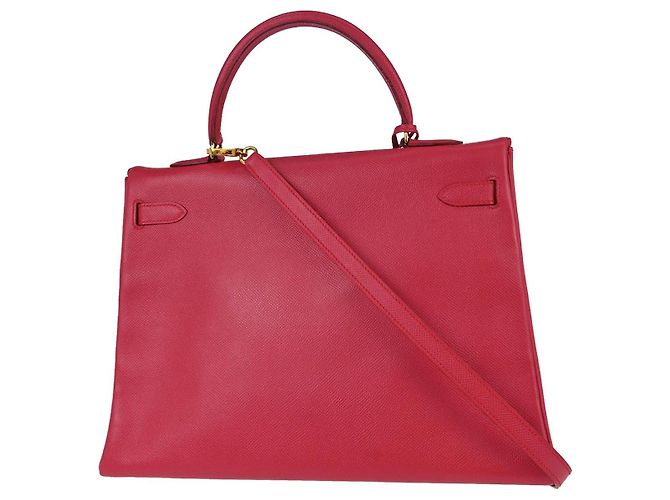 Hermès Hermes Kelly Red Courchevel mit Gold Hardware 35 Rot - Ansicht 2