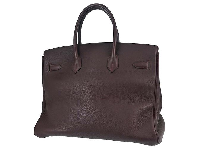 Hermès Hermes Birkin Purple Togo com Hardware Palladium 35 Bordeaux - vista 2