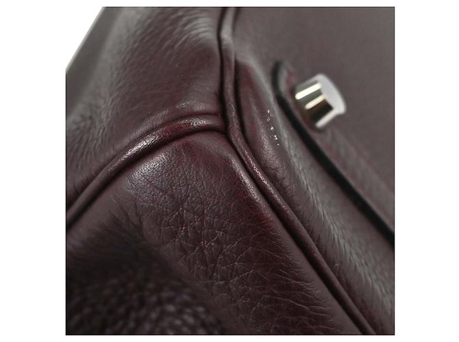 Hermès Hermes Birkin Purple Togo com Hardware Palladium 35 Bordeaux - vista 4