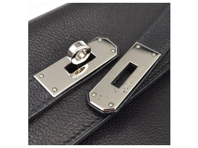 Hermès Hermes Kelly Black Evercalf mit Palladium Hardware 32 Schwarz - Ansicht 4