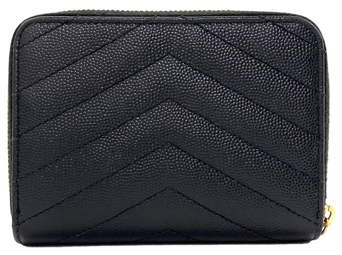 Autre Marque Saint Laurent Cassandra Bi-fold Leather Wallet Black - view 2