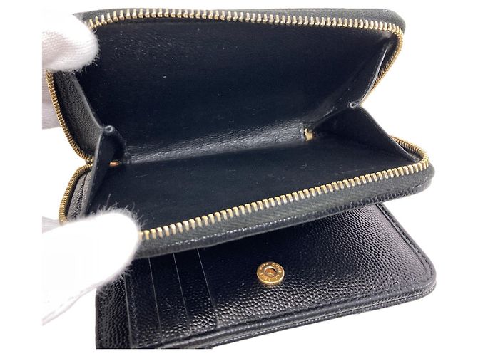 Autre Marque Saint Laurent Cassandra Bi-fold Leather Wallet Black - view 6