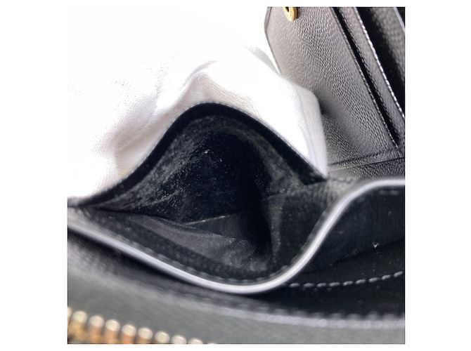 Autre Marque Saint Laurent Cassandra Bi-fold Leather Wallet Black - view 9