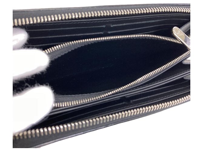 Zippy Cartera larga Louis Vuitton de piel Mahina Negro - vista 5