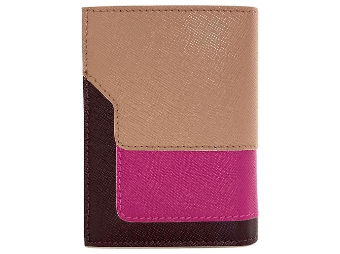 Marni Logo Bi-fold Wallet Brown Pink - view 2