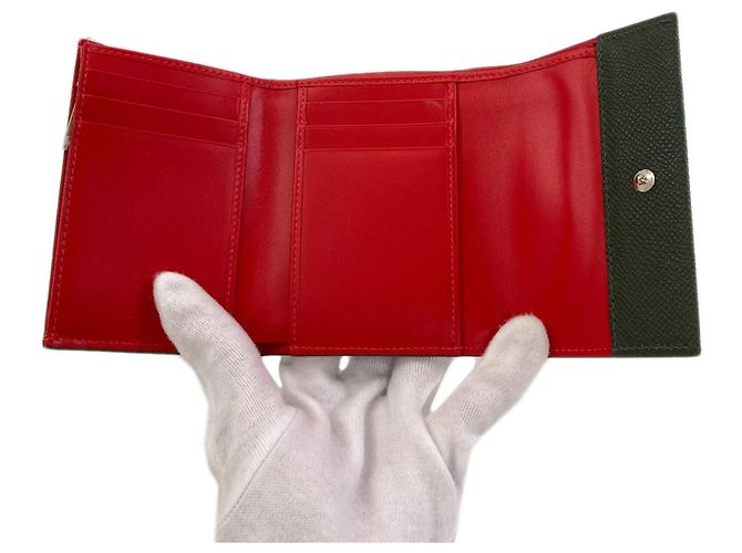 Cartera tri-fold de piel verde Christian Louboutin - vista 4