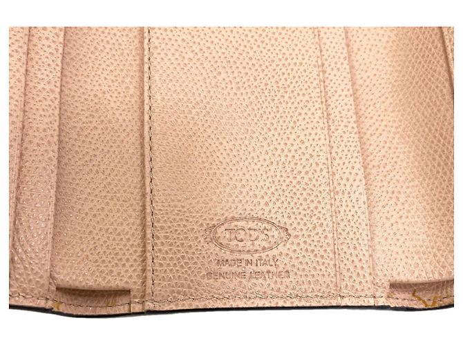 Portafoglio in pelle tri-fold con logo Tod's da donna Marrone - vista 7
