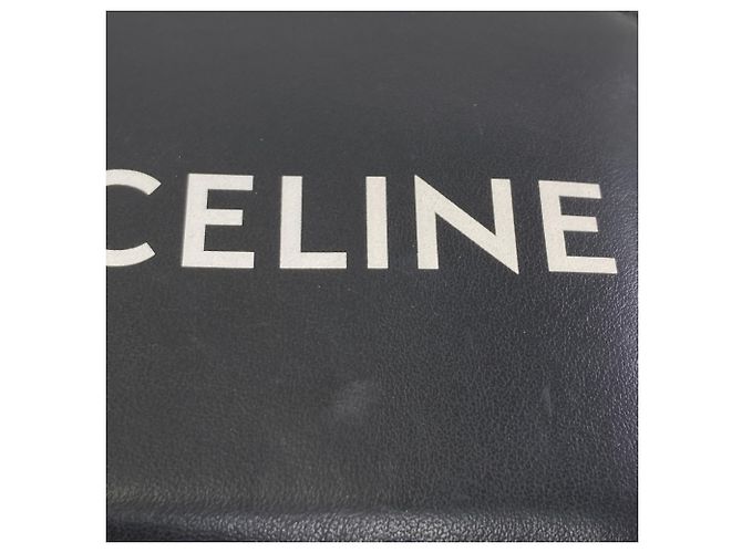 Céline Portafoglio in pelle bi-fold con logo Celine da uomo Nero - vista 12