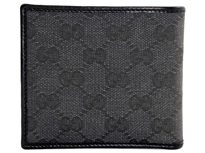 Portafoglio bi-fold Gucci 224117 GG Supreme Nero - vista 2