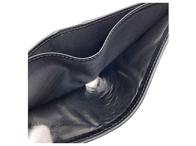 Portafoglio bi-fold Gucci 224117 GG Supreme Nero - vista 5