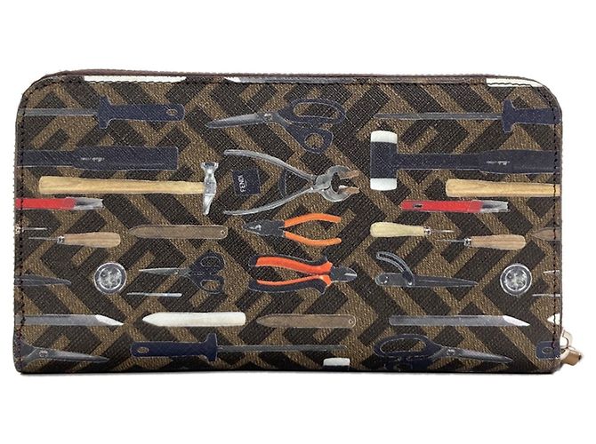 Fendi Zucca Pattern Langbörse Braun - Ansicht 2