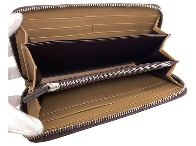 Fendi Zucca Pattern Langbörse Braun - Ansicht 4