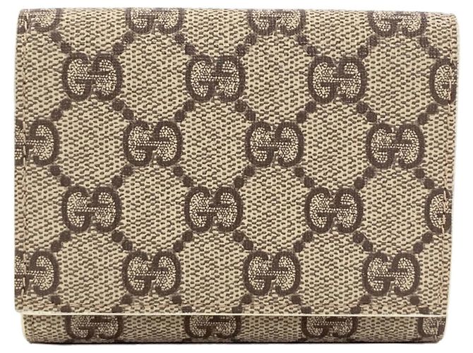 Cartera Gucci Tri-fold Castaño Blanco - vista 2