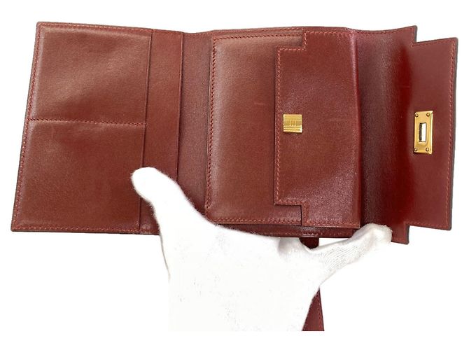 Hermès Cartera bi-fold Hermes Kelly Compact Roja - vista 10