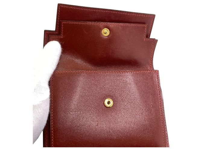 Hermès Cartera bi-fold Hermes Kelly Compact Roja - vista 13