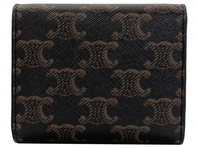Céline Celine Small Flap Wallet Triomphe Dark brown - view 2