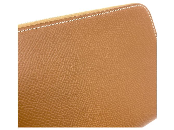 Hermès Portafoglio lungo Hermes Azap in seta color Gold D'oro - vista 11