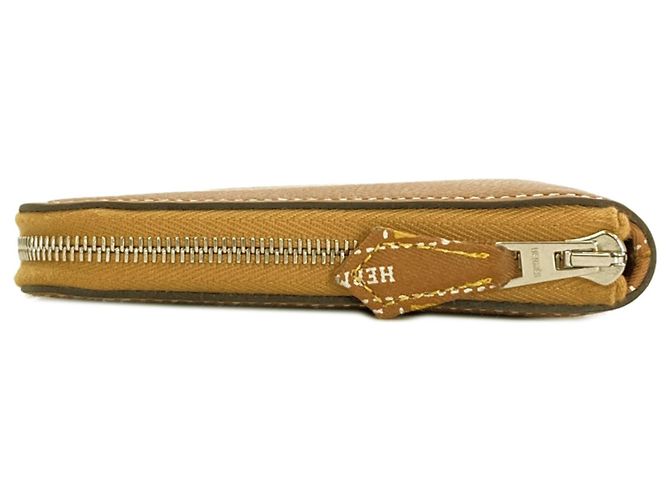 Hermès Portafoglio lungo Hermes Azap in seta color Gold D'oro - vista 3
