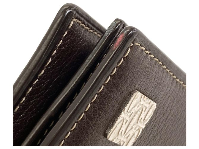 Cartier Logo Bi-fold Leather Wallet for Men Dark brown - view 10