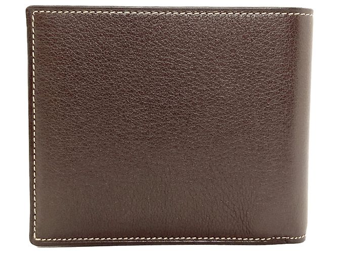 Cartier Logo Bi-fold Leather Wallet for Men Dark brown - view 2