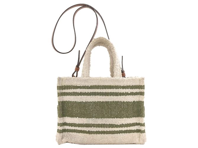 Céline Celine Small Cabas Thais 2-Way Handbag Bianco Verde - vista 2